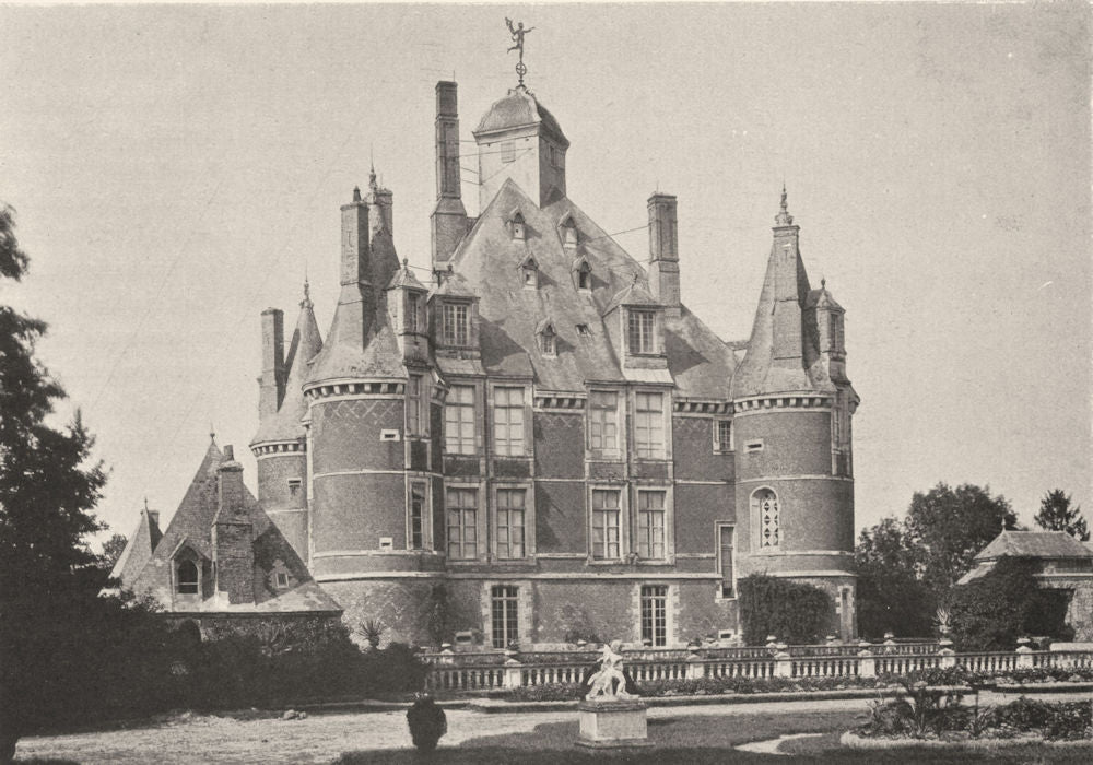 MARNE. Château de Montmort 1906 old antique vintage print picture